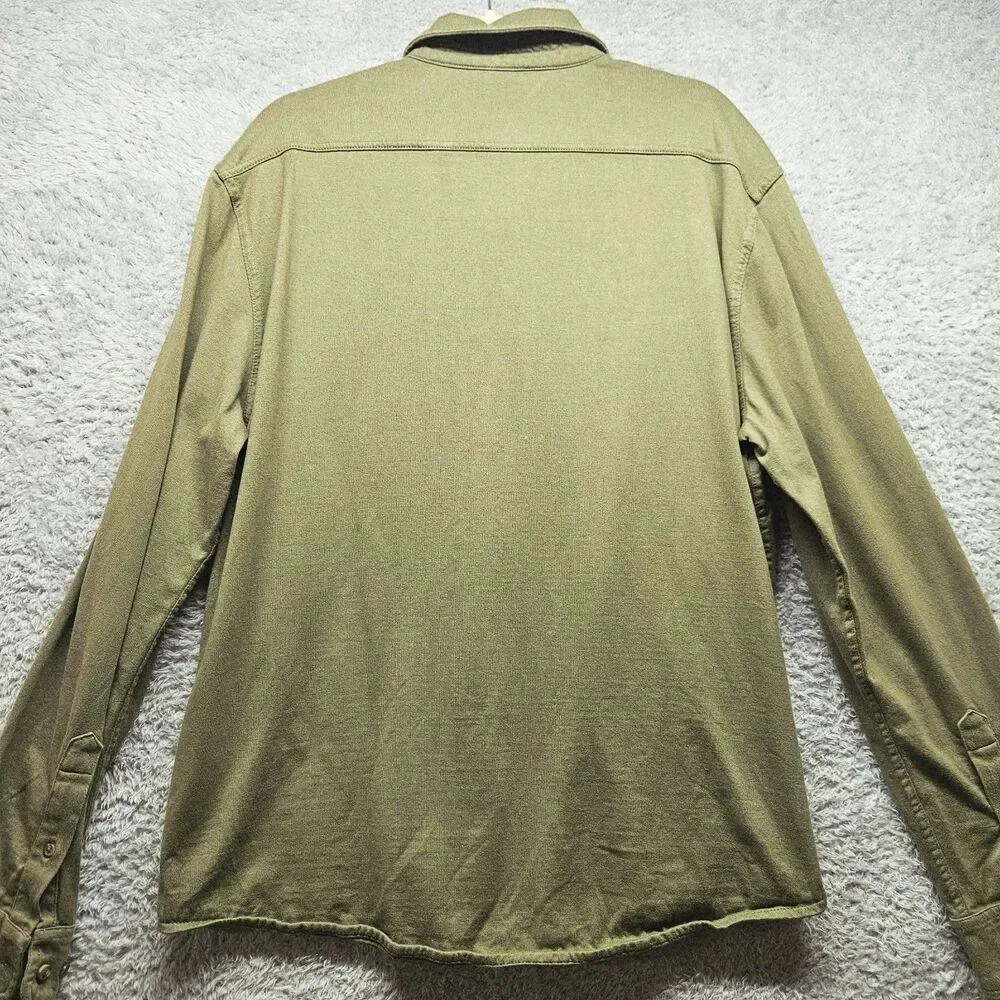 Banana Republic Mens Green Button Up Shirt Size XL Cotton Slim Fit Casual